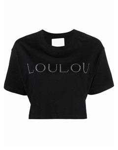Укороченная футболка с логотипом Loulou