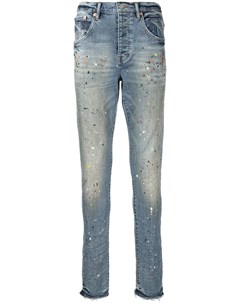 Узкие джинсы с эффектом разбрызганной краски Purple brand