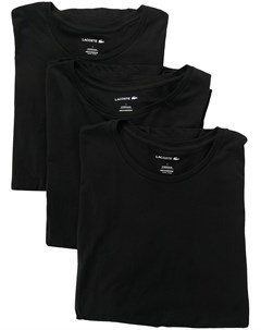 Комплект из трех футболок с вышитым логотипом Lacoste