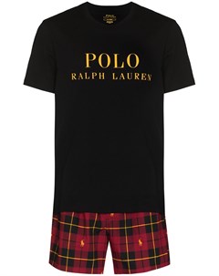 Пижама в клетку тартан с логотипом Polo ralph lauren