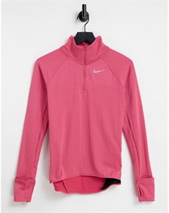 Розовый топ с короткой молнией Element Therma FIT Nike running