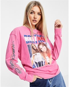 Розовый oversized лонгслив x Music Edition Britney Spears Tommy jeans