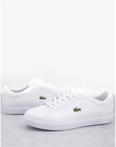 Белые кроссовки с логотипом крокодила Powercourt Lacoste