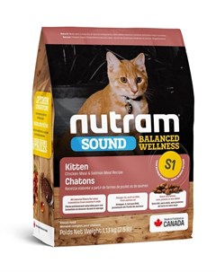 Сухой корм Sound Balanced Wellness S1 для котят 1 13 кг Nutram