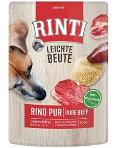 Паучи Leichte Beute Легкая Добыча для собак 400 г Говядина Rinti