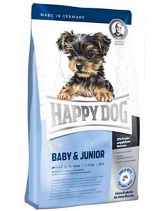Mini Baby and Junior корм для щенков мелких пород собак до 10 12 месяцев беременных и кормящих собак Happy dog