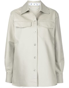 Куртка рубашка с необработанными краями Off-white