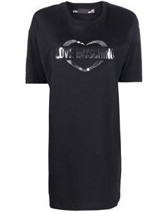 Платье футболка с логотипом Love moschino