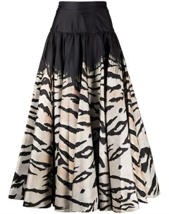 Расклешенная юбка с графичным принтом Roberto cavalli