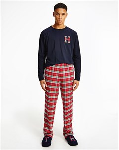 Пижама для дома с лонгсливом и фланелевыми брюками Tommy hilfiger