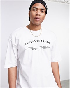 Белая oversized футболка Taylor Jameson carter