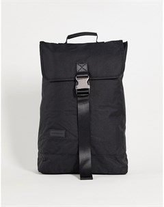 Черный нейлоновый рюкзак с застежкой пряжкой Consigned