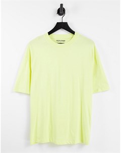 Неоново желтая футболка в стиле oversized Originals Jack & jones