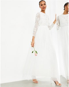 Свадебное платье с укороченным топом Fleur Asos edition