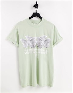 Oversized футболка с графическим принтом бабочки Night addict