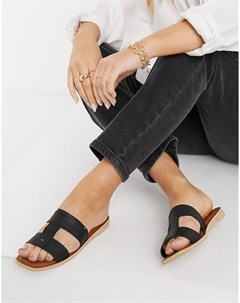 Черные кожаные сандалии Seacliff Toms