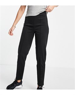 Черные брюки галифе с защипами из ткани понте ASOS DESIGN Tall Asos tall