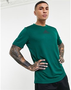 Зеленая футболка с логотипом по центру adidas Training Adidas performance