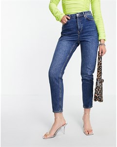 Выбеленные суженные книзу джинсы цвета индиго в винтажном стиле Topshop