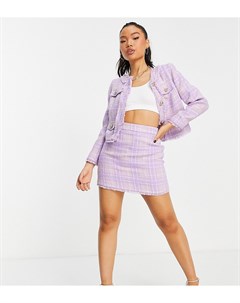 Фиолетовая мини юбка из букле от комплекта River island petite