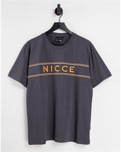 Серая футболка с вышивкой Cedar Nicce