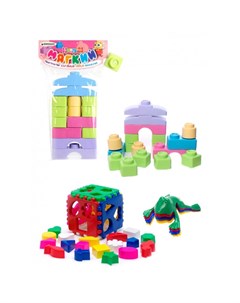 Развивающая игрушка Кубик логический большой Мягкий конструктор для малышей кнопик 14 деталей Тебе-игрушка
