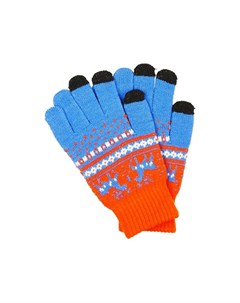 Теплые перчатки для сенсорных дисплеев р UNI Orange Light Blue 1615 Territory