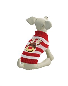 Свитер для собак Оленёнок XL красно белый размер 40см Триол