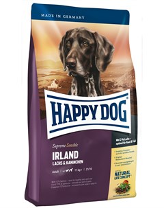 Irland корм для аллергичных собак с лососем и кроликом 12 5 кг Happy dog