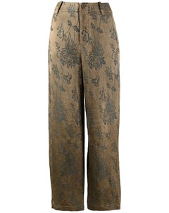 Широкие брюки с цветочным принтом Uma wang