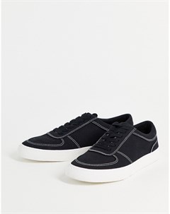 Черные кроссовки с контрастными строчками Asos design