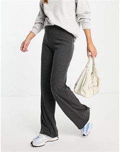 Темно серые брюки в рубчик в винтажном стиле Asos design