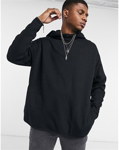 Худи в стиле oversized черного цвета с квадратными карманами Asos design