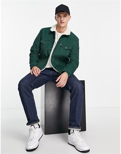 Зеленая вельветовая куртка на подкладке из искусственного меха Type 3 Levi's®