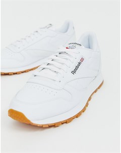 Белые кожаные кроссовки Classic Reebok