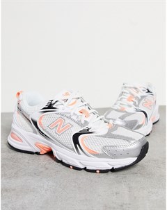 Кроссовки белого и персикового цветов 530 New balance