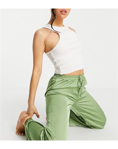 Пижамные шорты шалфейно зеленого цвета из атласа от комплекта ASOS DESIGN Petite Выбирай и Комбиниру Asos petite