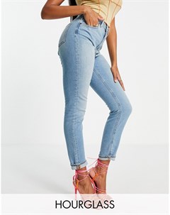 Выбеленные узкие джинсы с завышенной талией в винтажном стиле Hourglass Asos design