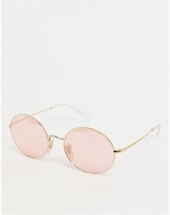 Солнцезащитные очки в овальной оправе золотистого и розового цвета 0RB1970 Ray-ban®