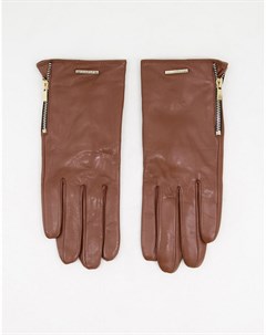 Светло коричневые кожаные перчатки Rhelian Aldo