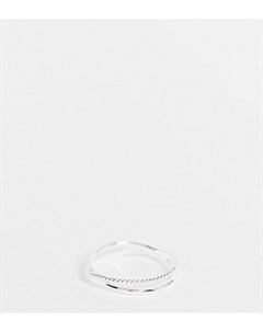 Кольцо из стерлингового серебра с витым перекрестным дизайном ASOS DESIGN Curve Asos curve