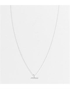 Ожерелье из стерлингового серебра с Т образной застежкой Asos design