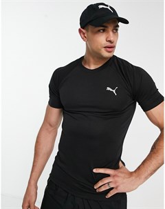 Черная обтягивающая футболка Puma