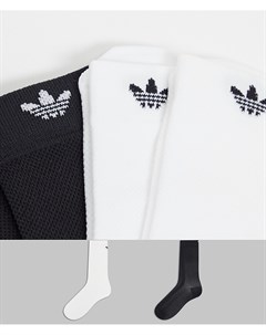 Набор из 2 пар носков черного и белого цвета Adidas originals