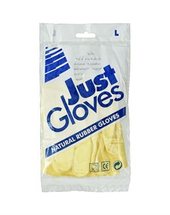 Перчатки резиновые L желтые Just gloves