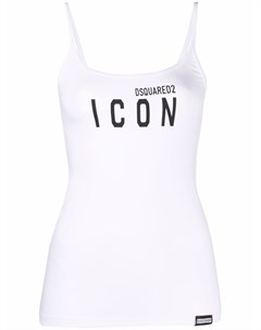 Топ на бретелях с логотипом Icon Dsquared2