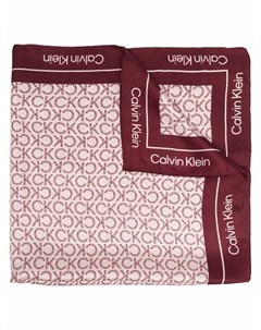 Шелковый платок с логотипом Calvin klein