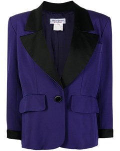 Шерстяной пиджак 1990 х годов с контрастными лацканами Yves saint laurent pre-owned