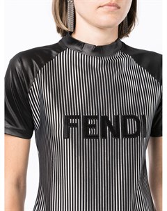 Полосатая футболка 1990 х годов с логотипом Fendi pre-owned