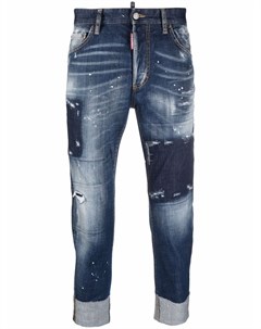 Прямые джинсы в технике пэчворк Dsquared2
